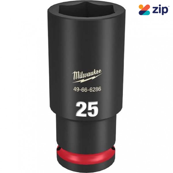 Milwaukee 49666286 - 1/2" Drive 25mm Deep 6 Point Impact Socket Sockets & Accessories