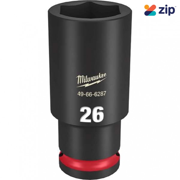 Milwaukee 49666287 - 1/2" Drive 26mm Deep 6 Point Impact Socket Sockets & Accessories
