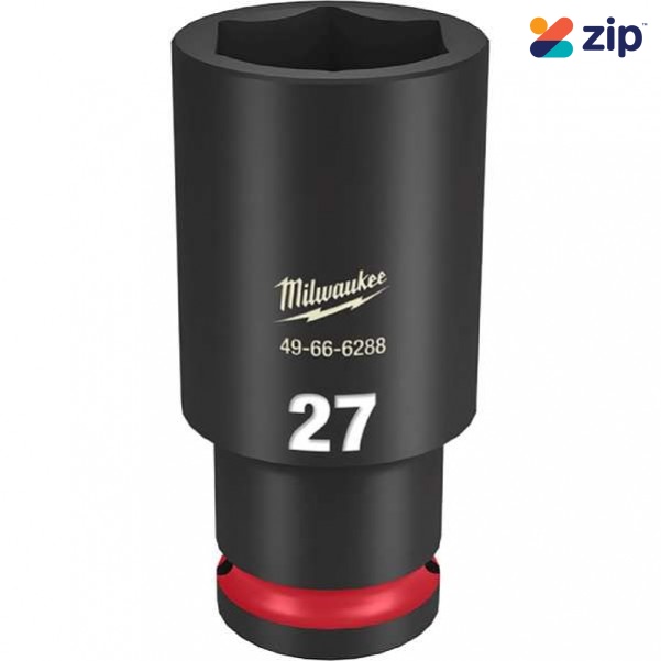 Milwaukee 49666288 - 1/2" Drive 27mm Deep 6 Point Impact Socket Sockets & Accessories
