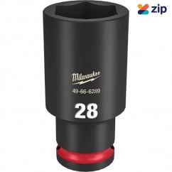 Milwaukee 49666289 - 1/2" Drive 28mm Deep 6 Point Impact Socket Sockets & Accessories