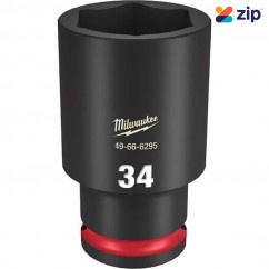 Milwaukee 49666295 - 1/2" Drive 34mm Deep 6 Point Impact Socket Sockets & Accessories