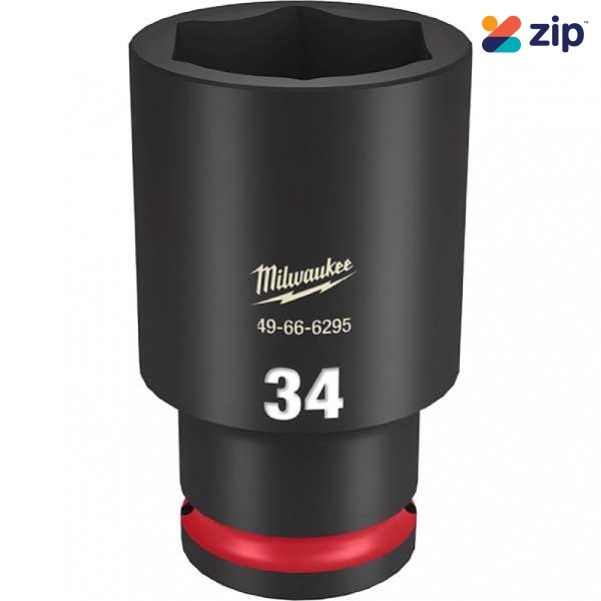 Milwaukee 49666295 - 1/2" Drive 34mm Deep 6 Point Impact Socket Sockets & Accessories