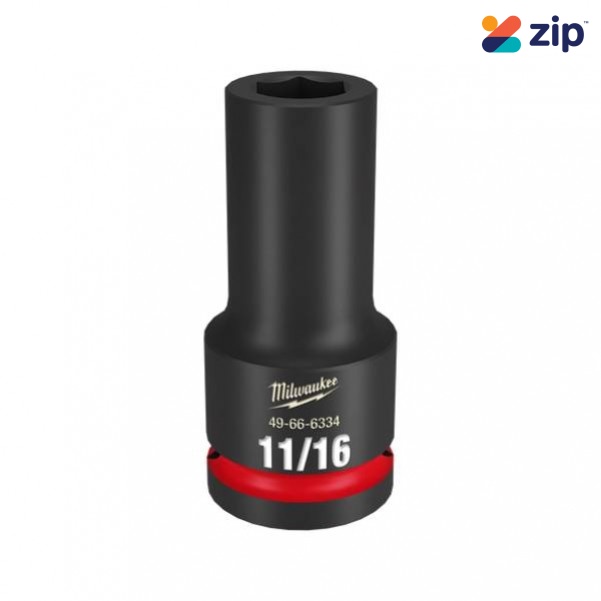 Milwaukee 49666334 - 3/4" Drive 11/16" Deep 6 Point Impact Socket Sockets & Accessories