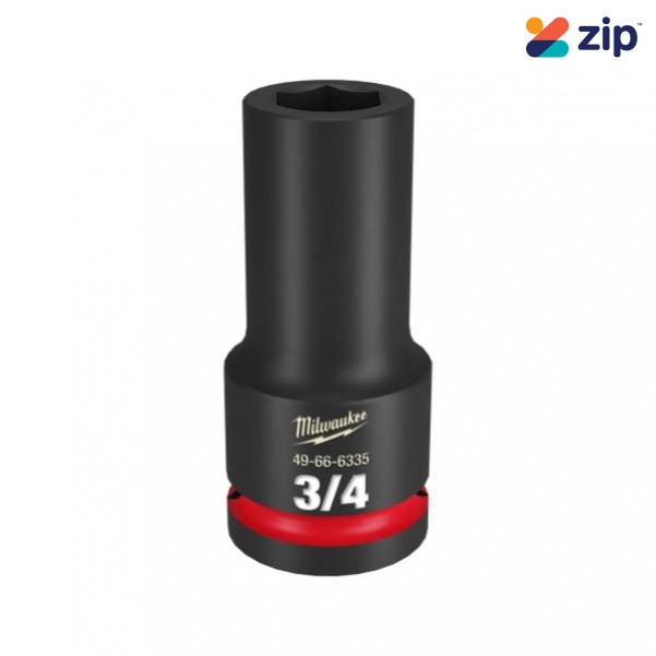 Milwaukee 49666335 - 3/4" Drive 3/4" Deep 6 Point Impact Socket Sockets & Accessories