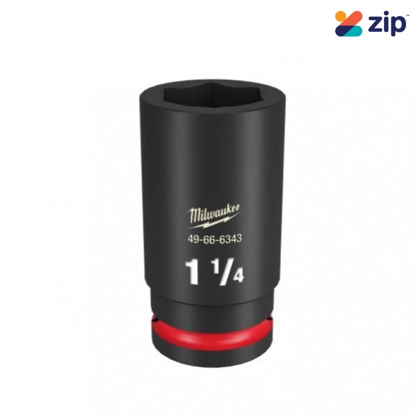 Milwaukee 49666343 - 3/4" Drive 1-1/4" Deep 6 Point Impact Socket Sockets & Accessories