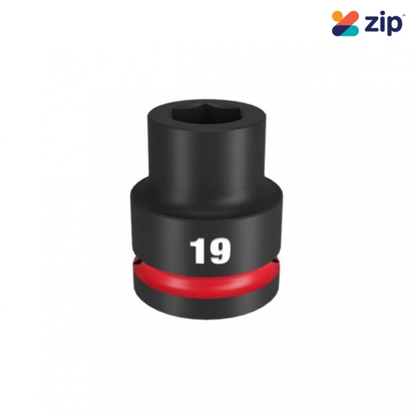 Milwaukee 49666357 - 3/4" Drive 19mm Standard 6 Point Impact Socket Sockets & Accessories