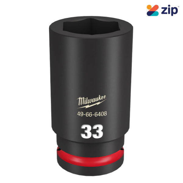 Milwaukee 49666408 - 3/4" Drive 33mm Deep 6 Point Impact Socket Sockets & Accessories