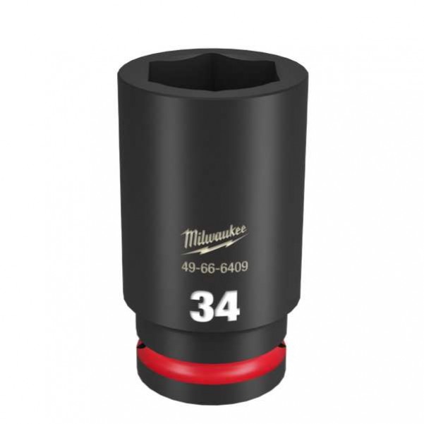 Milwaukee 49666409 - 3/4" Drive 34mm Deep 6 Point Impact Socket Sockets & Accessories