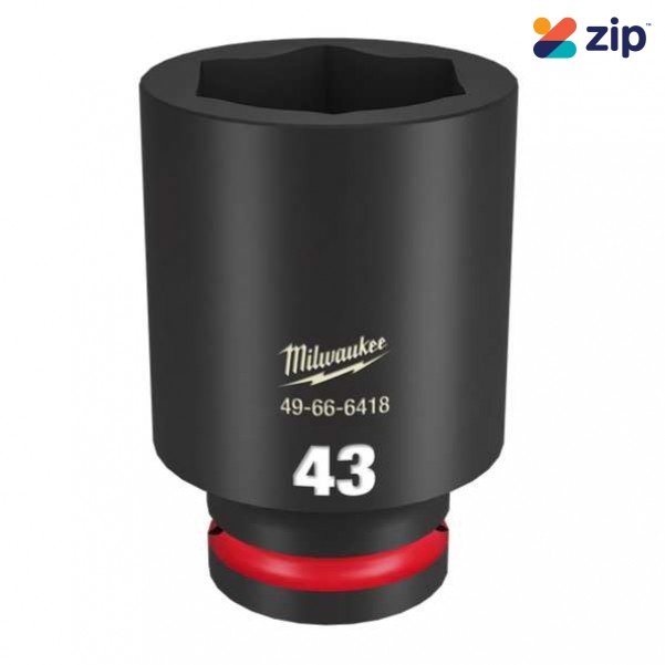 Milwaukee 49666418 - 3/4" Drive 43mm Deep 6 Point Impact Socket Sockets & Accessories