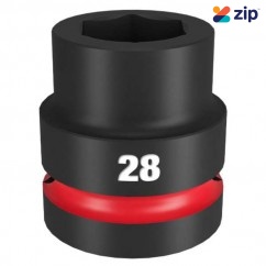 Milwaukee 49666593 - 1" Drive 28mm Standard 6 Point Impact Socket Sockets & Accessories