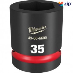 Milwaukee 49666600 - 1" Drive 35mm Standard 6 Point Impact Socket Sockets & Accessories