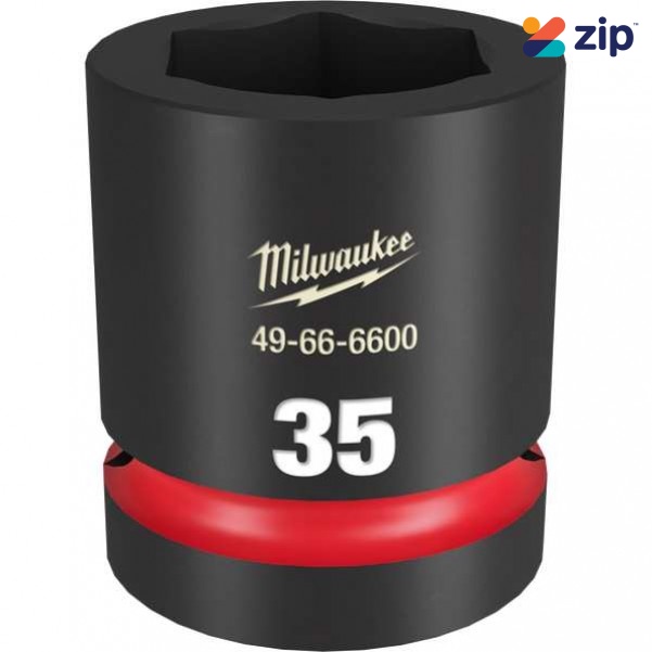 Milwaukee 49666600 - 1" Drive 35mm Standard 6 Point Impact Socket Sockets & Accessories