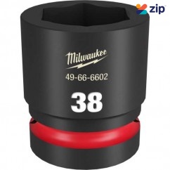 Milwaukee 49666602 - 1" Drive 38mm Standard 6 Point Impact Socket Sockets & Accessories
