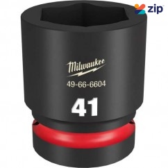 Milwaukee 49666604 - 1" Drive 41mm Standard 6 Point Impact Socket Sockets & Accessories
