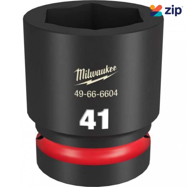 Milwaukee 49666604 - 1" Drive 41mm Standard 6 Point Impact Socket Sockets & Accessories