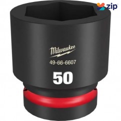 Milwaukee 49666607 - 1" Drive 50mm Standard 6 Point Impact Socket Sockets & Accessories