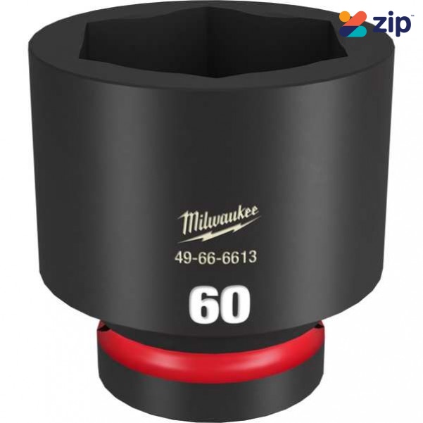 Milwaukee 49666613 - 1" Drive 60mm Standard 6 Point Impact Socket Sockets & Accessories