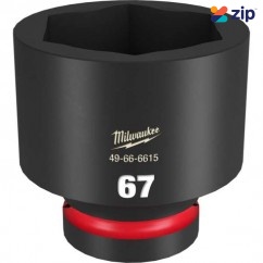 Milwaukee 49666615 - 1" Drive 67mm Standard 6 Point Impact Socket Sockets & Accessories
