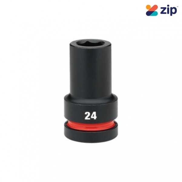 Milwaukee 49666619 - 1" Drive 24mm Deep 6 Point Impact Socket Sockets & Accessories