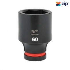 Milwaukee 49666642 - 1" Drive 60mm Deep 6 Point Impact Socket Sockets & Accessories