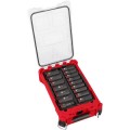 Milwaukee 49666803 - SHOCKWAVE 1/2" Drive 16 Piece PACKOUT Metric Deep Impact Socket Set Sockets & Accessories
