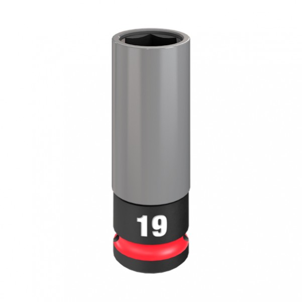 Milwaukee 49667804 - 1/2" Drive 19mm SHOCKWAVE 6 Point Lug Nut Wheel Socket Socket Sets