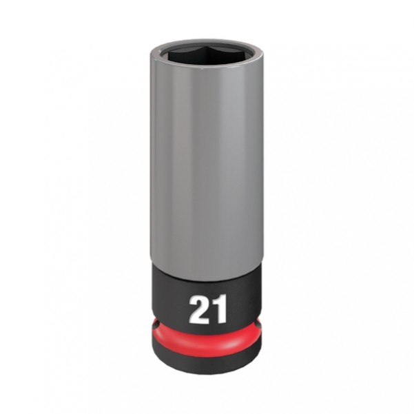  Milwaukee 49667806 - 1/2" Drive 21mm SHOCKWAVE Impact Duty Lug Nut Wheel Socket Socket Sets