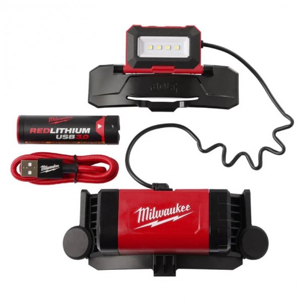 Milwaukee L4BOLTHL301 - REDLITHIUM 3.0Ah USB Rechargeable BOLT Headlamp Kit