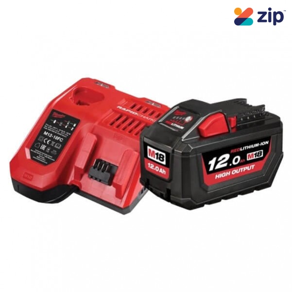 Milwaukee M18HOSP-121B - 12.0Ah REDLITHIUM-ION Battery and Charger Starter Pack