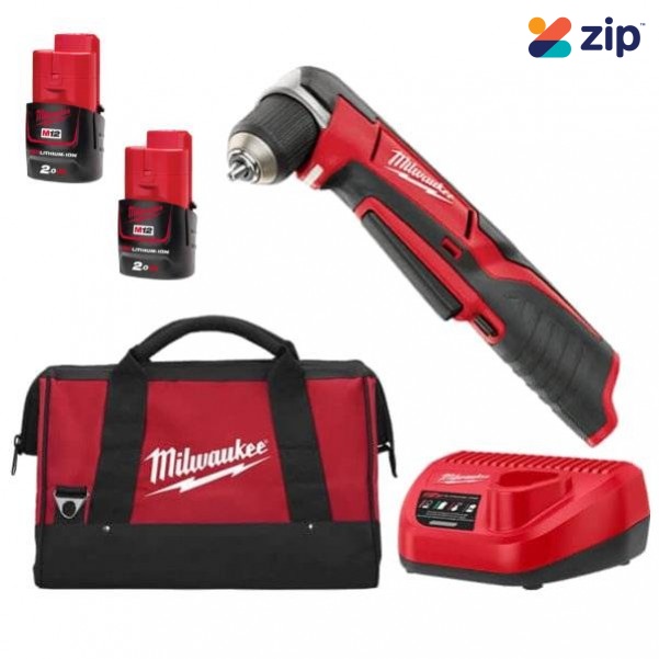 Milwaukee C12RAD-22B - 12V Cordless Right Angle Drill Kit