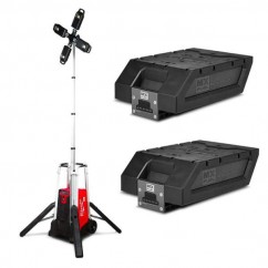 Milwaukee MXFTL-0 + MXFXC406 - MX FUEL 6.0Ah Li-ion ONE KEY Tower Light with Charger Combo Kit