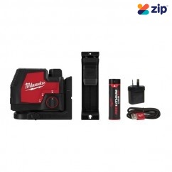 Milwaukee L4CLL-301C - Cross Line Rechargeable USB REDLITHIUM Laser Kit