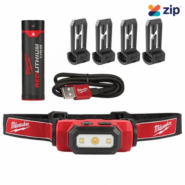 Milwaukee L4HL-201 - USB Rechargeable Hard Hat Headlamp Kit Milwaukee Accessories