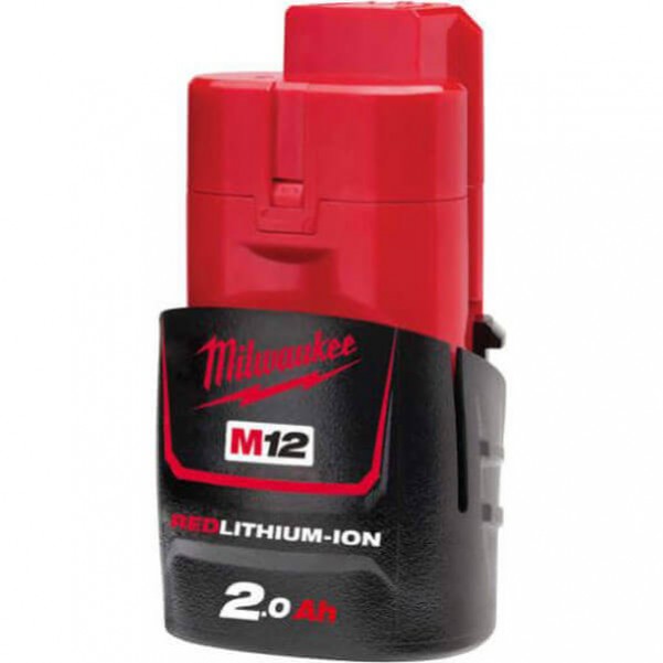 Milwaukee M12B2 - 12v 2.0Ah Red Lithium Battery Batteries & Chargers