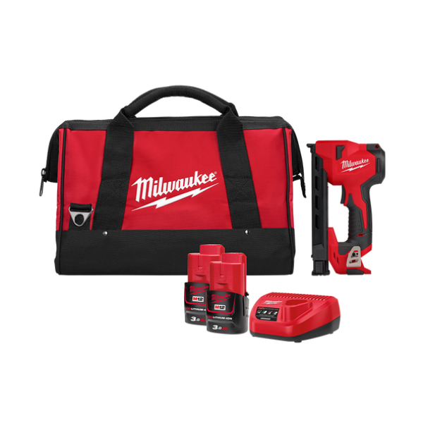 Milwaukee M12BCST302B 12V 3.0Ah 25mm Cordless Cable Stapler Kit