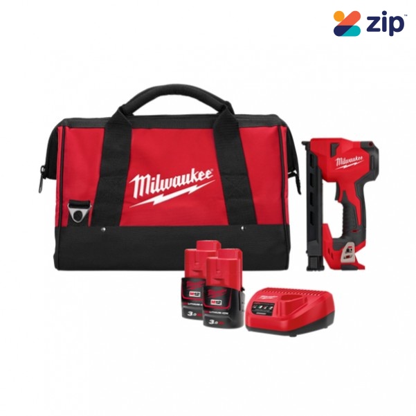 Milwaukee M12BCST302B - 12V 3.0Ah 25mm Cordless Cable Stapler Kit 