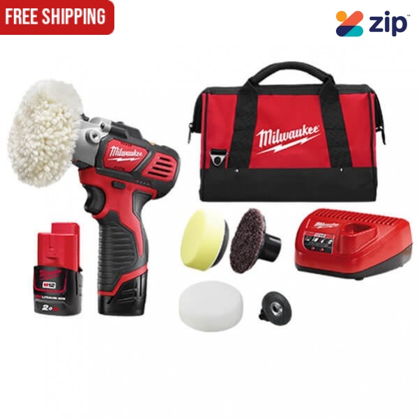 Milwaukee M12BPS-202B - 12V 2.0Ah M12 Variable Speed Polisher/Sander Kit