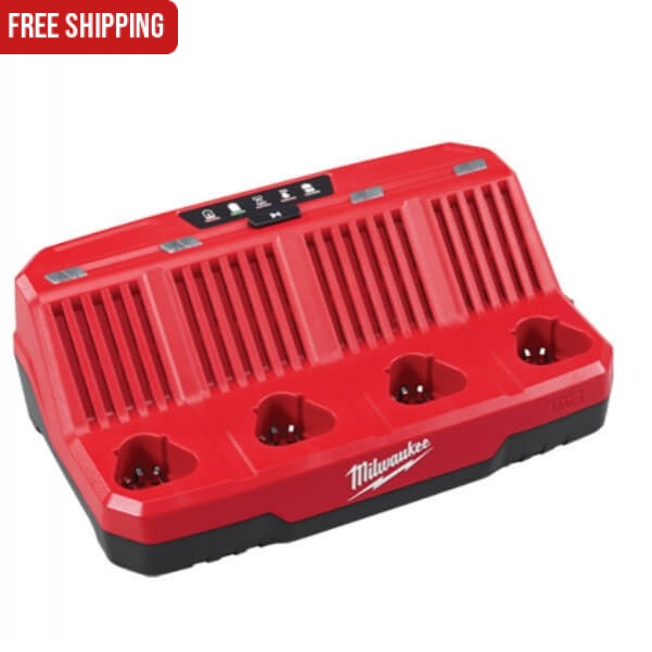 Milwaukee M12C4 - 12V  4 Bay Sequential Charger