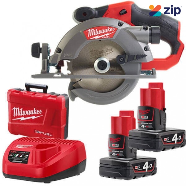 Milwaukee M12CCS44-402C 12V FUEL Cordless Lithium-Ion 140mm Brushless Circular Saw Kit