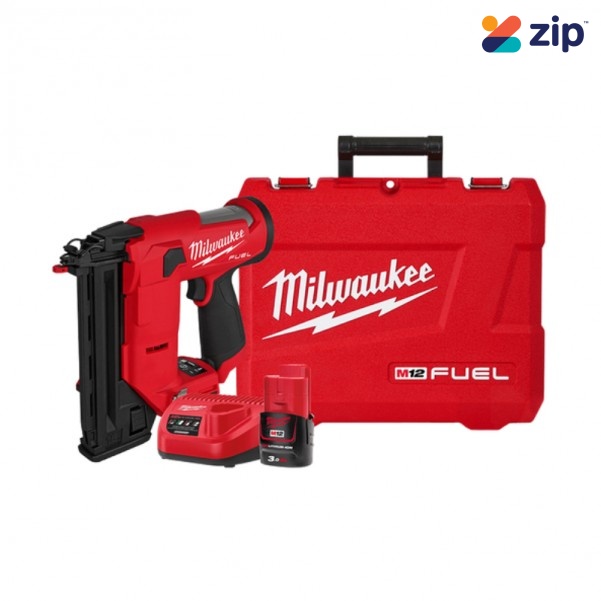 Milwaukee M12FCN18GS301C - 12V 3.0Ah M12 FUEL 18 Gauge Compact Brad Nailer Kit Nailers & Staplers