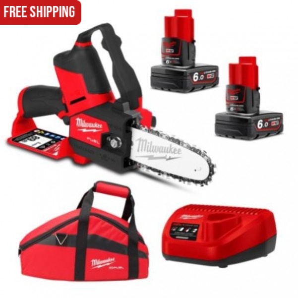 Milwaukee M12FHS602B - 12V 6.0Ah Li-ion Cordless Fuel 152 mm (6") Hatchet Pruning Saw Kit