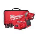 Milwaukee M12FIW38-202B - 12V 2.0Ah Li-ion Cordless Fuel Stubby 3/8" Impact Wrench Combo Kit