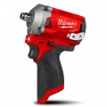  Milwaukee M12FIWF12202BS - 12V 2.0Ah 1/2" Li-ion Cordless Fuel Stubby Impact Wrench Combo Kit with Socket Set