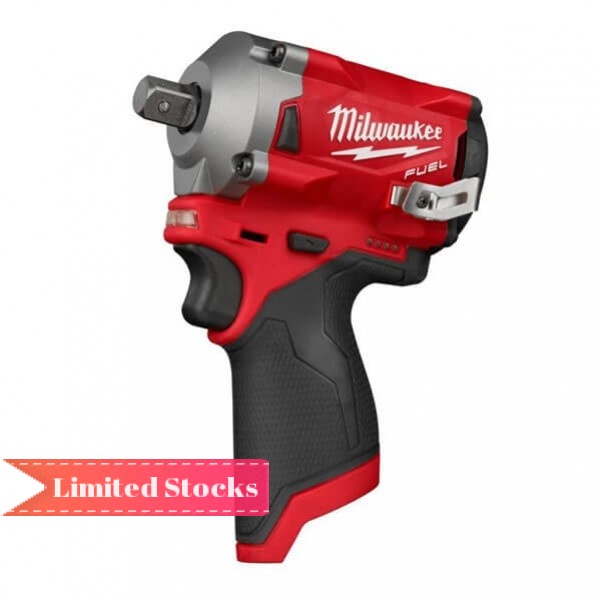 Milwaukee M12FIWP12-0 - M12 Fuel 1/2" Cordless Stubby Impact Wrench Skin W/Pin Detent Impact Wrenches