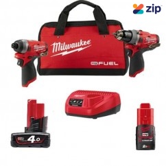 Milwaukee M12FPP2A-421B - 12V FUEL Cordless 2 Piece Combo Kit ​