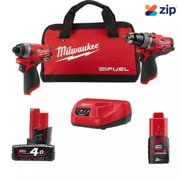 Milwaukee M12FPP2A-421B - 12V FUEL Cordless 2 Piece Combo Kit ​