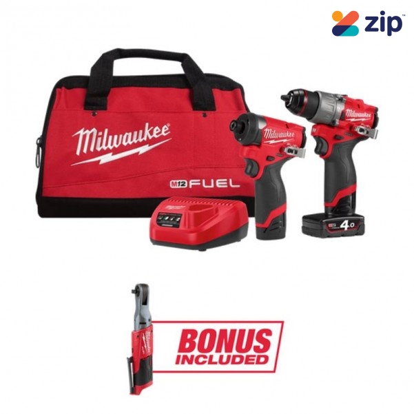 Milwaukee M12FPP2A2B422B - 12V FUEL Cordless 2 Piece Combo Kit ​(Limited Time Only) Combo Kits up to 12v