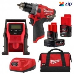 Milwaukee M12FPP2AS-432B - 12V 3.0Ah & 4.0Ah Li-ion Cordless 2 Piece Combo Kit