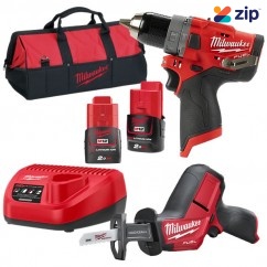 Milwaukee M12FPP2P-202B – 12V M12 FUEL Cordless 2 Piece Combo Kit ​