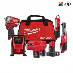 Milwaukee M12FPP4A-423B - 12V FUEL Cordless 4 Piece Power Pack 4A 